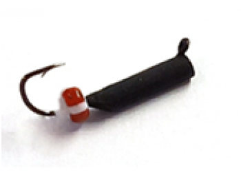 Гвоздик черный с красным бисером 712Р11