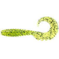 Приманка FISHUP Fancy Grub 1" (12pcs.), #055 - Chartreuse/Black