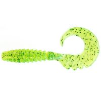 Приманка FISHUP Fancy Grub 2.5" (10pcs.), #026 - Flo Chartreuse/Green