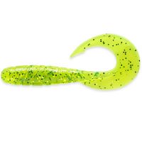 Приманка FISHUP Mighty Grub 3.5" (7pcs.), #026 - Flo Chartreuse/Green