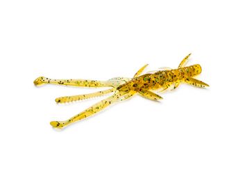 Приманка FishUp Shrimp 4,5" (7pcs.), #036 - Caramel/Green & Black