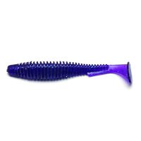 Приманка FISHUP U-Shad 2" (10pcs.), #060 - Dark Violet/Peacock & Silver