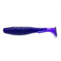 Приманка FishUp U-Shad 3.5" (8pcs.), #060 - Dark Violet/Peacock & Silver