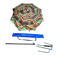 Зонт рыболовный, Kaida SU05-20 с боковым наклоном, цвет- камуфляж коричневый лес d 200см Зонт рыболовный, Kaida SU05-20 с боковым наклоном, цвет- камуфляж коричневый лес d 200см